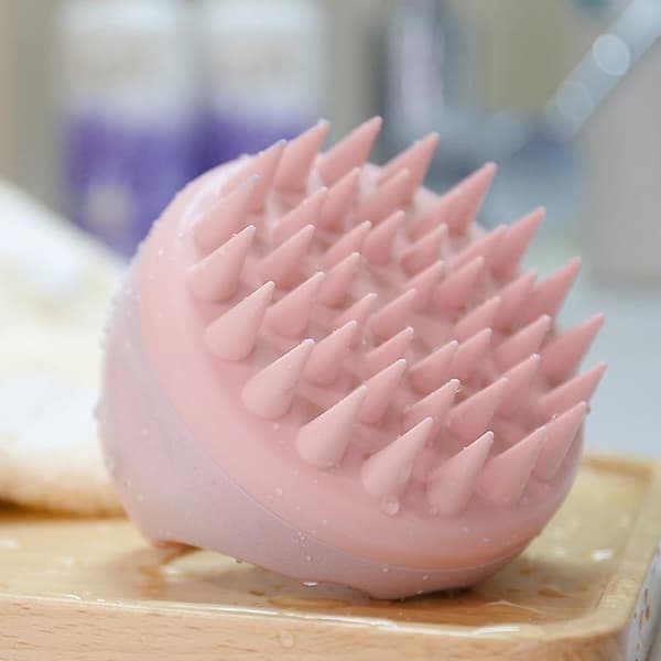 Hodebunnsmassasje Shampoo Børste, Myk Silikon Hodebunnsbørste Hårskrubber, Hårvask Hodebunn Eksfolieringsbørste for Flass, Hode Skrubber for Tykt Hår