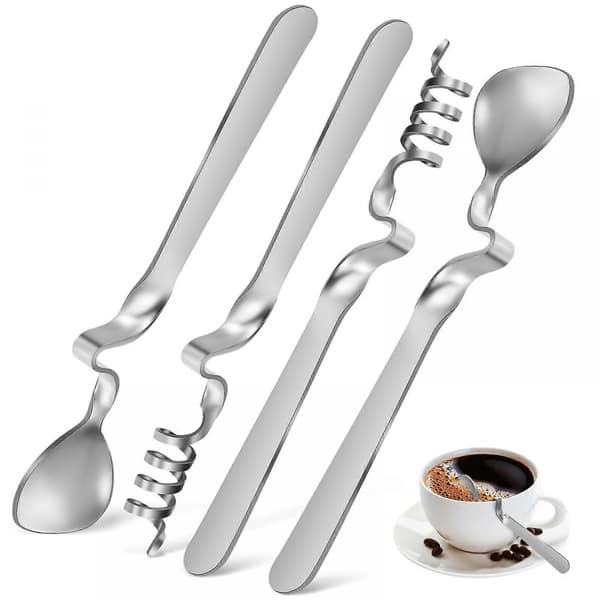 4 stk. honningsylteskeer i rustfrit stål, honningskeer, sylteskeer til te, kaffe, yoghurt