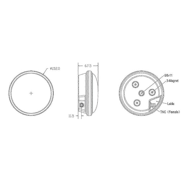 35 GNSS Antenn RTK GPS L1 L2 L5 Galileo Glonass BDs Biltak lämplig för Jordbrukskartläggning AG35(C)