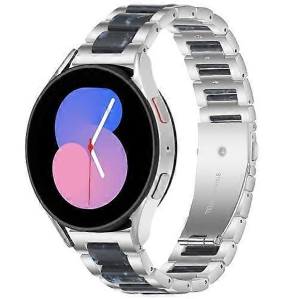 (Sølvgrøn) Til Galaxy Watch 5 40 / 44mm Interbead Resin Metal Urrem
