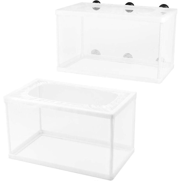 akvarie avelsbox förpackning fiskkläckeri isoleringsbox akvarie yngel kläckeri nät med sugkoppar för akvarium