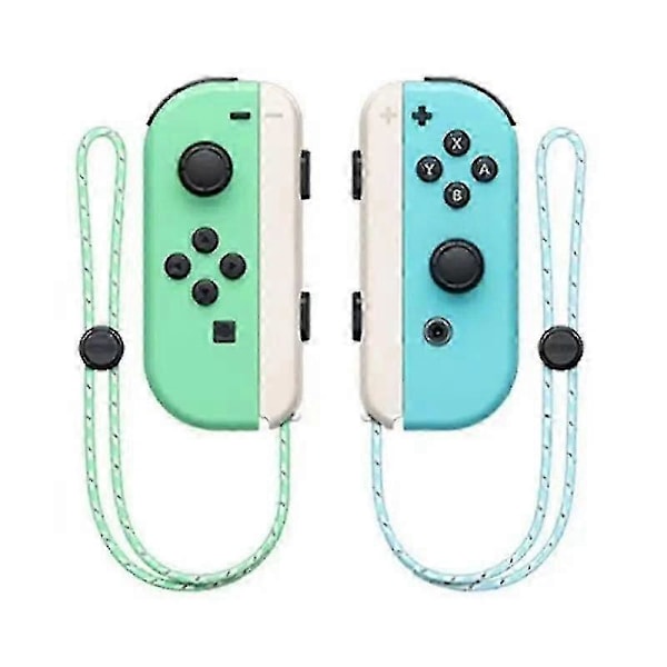 (Grön Blå) Joycon Trådlös Handkontroll För Nintendo Switch, Stödjer Väckningsfunktion, Vänster Höger Fjärrkontroller Med Handledsrem green blue