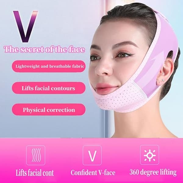 V Line Maske Ansigts Slankende Rem Dobbelt Hage Reducer Hage Fast Løft Genanvendelig