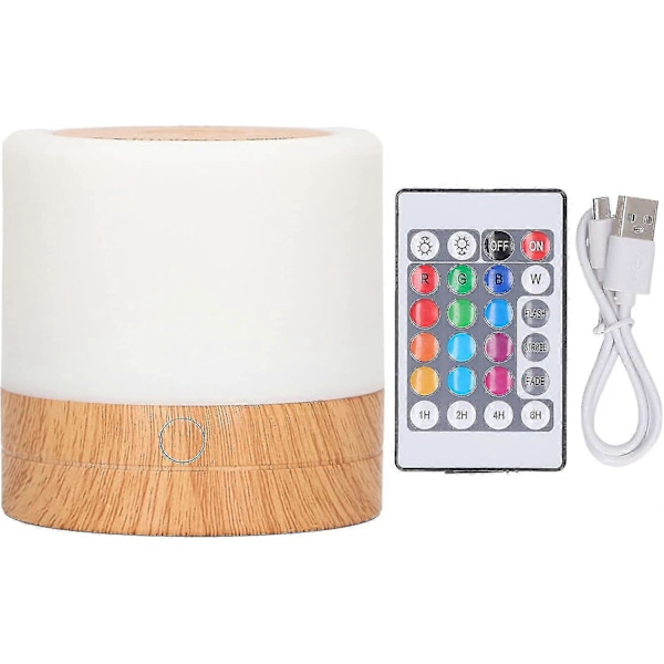 Smart Fjärrkontroll Trådlös Kontrollbrytare Färgglad Atmosfär Sänglampa Sovrum Amning Kreativ Gåva Bordslampa Nattlampa 1 Pack szkydv