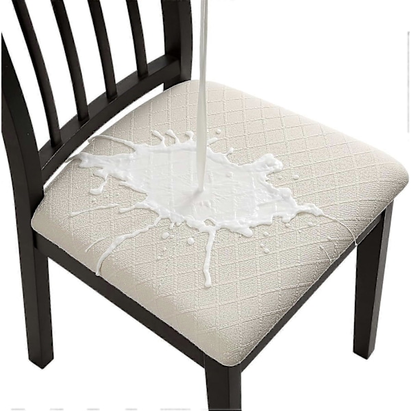 4 st Vattentäta Jacquard Stolsöverdrag Stolsitsöverdrag för Matsal Kök Kontor Hotell (Utan Ryggband)