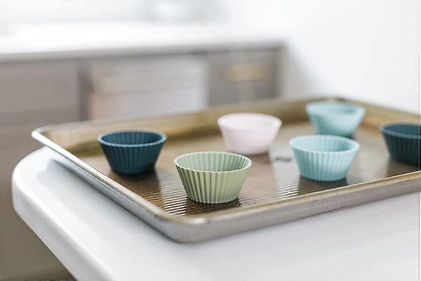 Muffinsformar i Silikon - 4 Färger - Non-Stick - BPA-fria - Tål Diskmaskin (24 Standard)