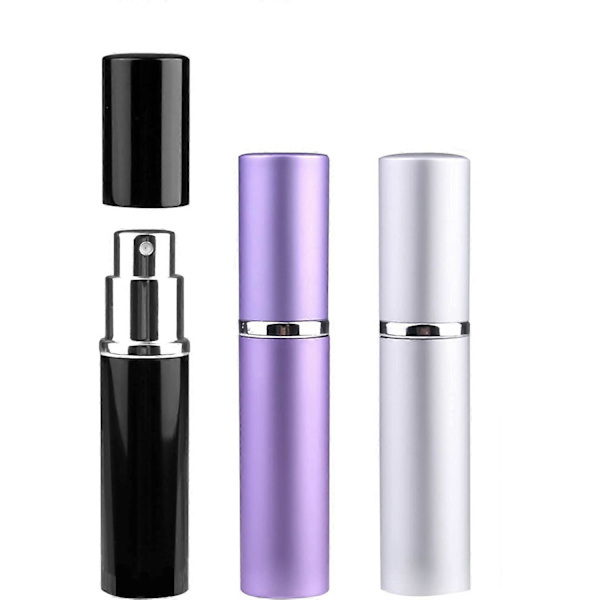 Påfyllningsbara reseparfymflaskor, 3 st 6 ml Mini Bärbara Sprayflaskor Påfyllningsbar Parfym Aftershave Atomizer Tomma Reseflaskor med Kul