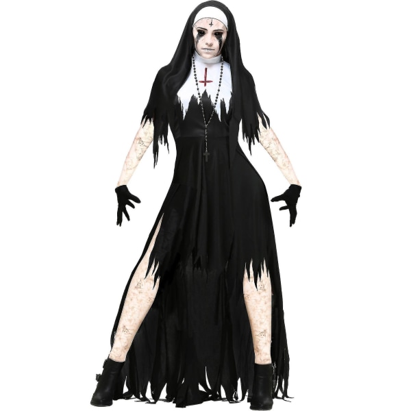 Nunna Costume Cosplay Vampire Devil Costume Kostym