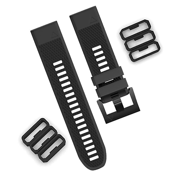 10 st Klockarmbandshållare Loop Ring Hållare Fixerad Spänne För Garmin-venu 2s Black 22mm