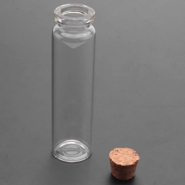 10 kpl 20 ml minikokoisia kirkkaita toivepulloja, lasipulloja korkilla, kodin sisustus