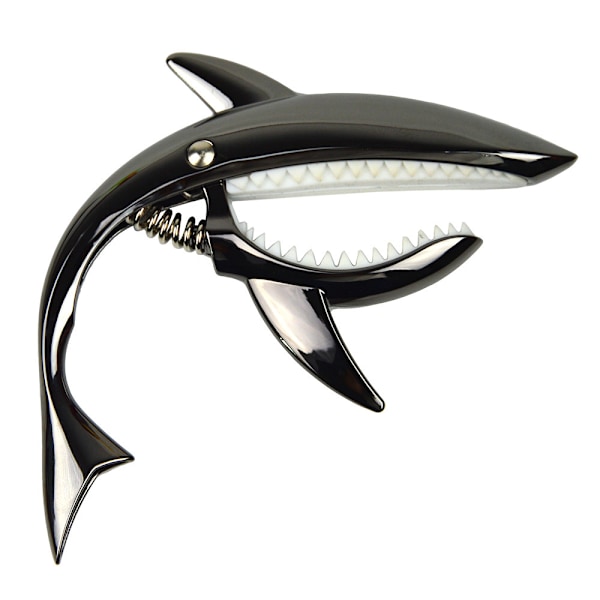 Shark Gitar Capo Sink Alloy Capo for Akustisk Elektrisk Klassisk Gitar og Bass Ukulele Capo wit