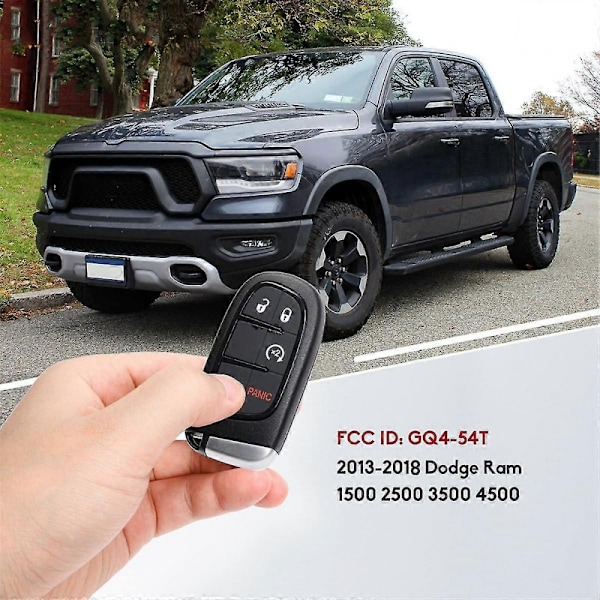 2013-2018 Dodge Ram Nyckellös Fjärrkontroll Nyckel ID46 Chip för 1500/2500/3500 Tryckstart