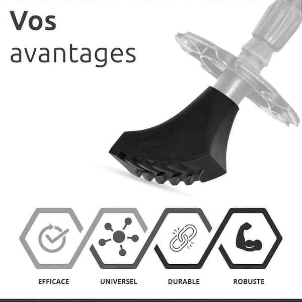 12x gummispidser til Nordic Walking stave Spidser til trekkingstave Spidser til Nordic Walking stave Spidser til vandrestave Terræn