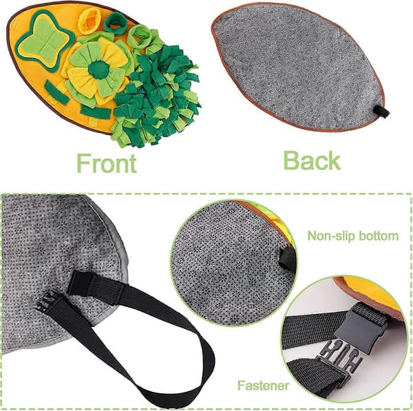 Snusemåtte 70*40cm Hunde Undervisere Puslespil Gravemåtte Langsom Fodring Smart Legetøj Hunde Snusemåtte Stressfrigørelse Foldbart Tæppe Skridsikker-Vaskbar