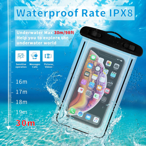 black☔【Certifié IPX8】La pochette étanche pour smar