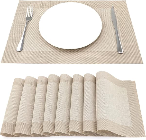 Tablettisarja, 8 kpl, lämmönkestävä, tahroja hylkivä ja pestävä, 45 x 30 cm