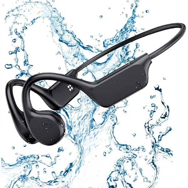 Benledningshörlurar - IPX8 Vattentäta Simhörlurar med Inbyggd MP3-spelare 32G Minne, Bluetooth 5.3 O