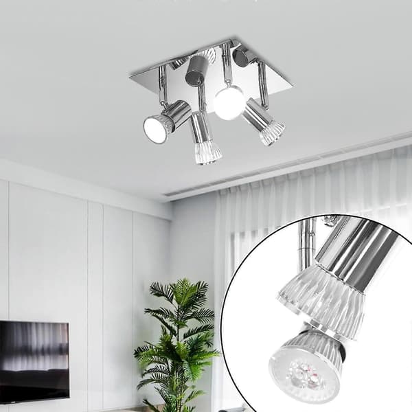 Moderna taklampor kök justerbart bord 4-vägs spotlights, monterade LED Gu10-lampor