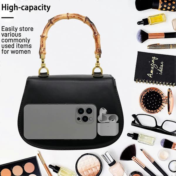 23 Nye Dameveske, Bambusformet Håndtak Satchel Crossbody