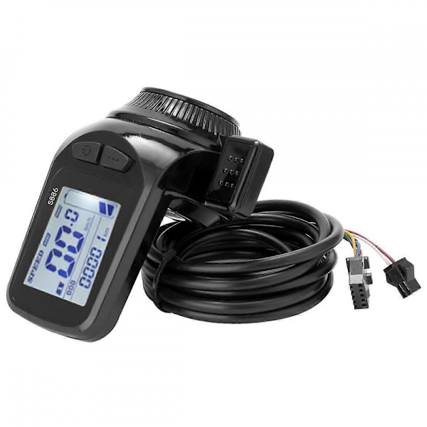 24V/36V/48V S886 Ebike LCD Display Panel Tumgas för Elcyklar E-Scooter