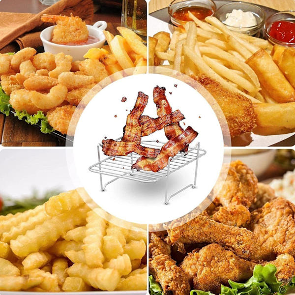 Airfryer tilbehør Zone Airfryer Grillrist Rustfrit stål