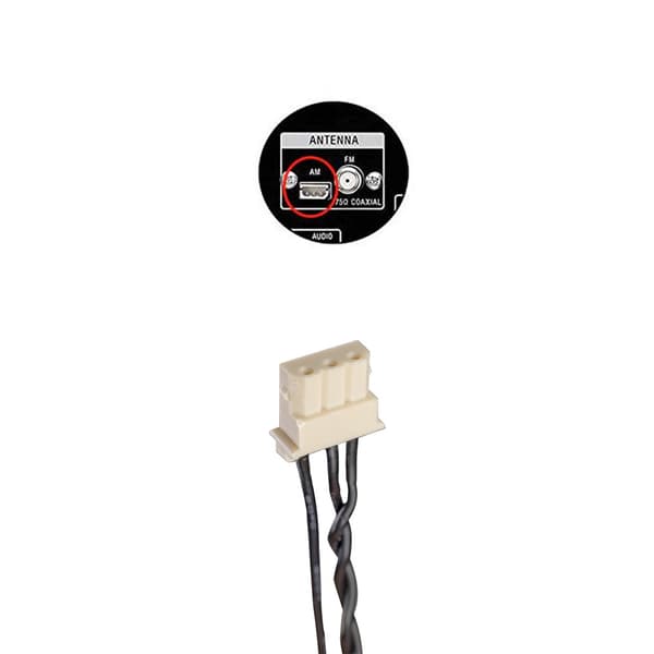 AM/FM Loop-antenn med 3-stiftskontakt för HIFI-receiver ljudsystem - Yvan