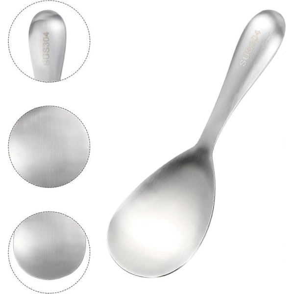 3 kpl ruostumattomasta teräksestä valmistettuja tarttumattomia riisilusikoita koti- ja ravintolakäyttöön