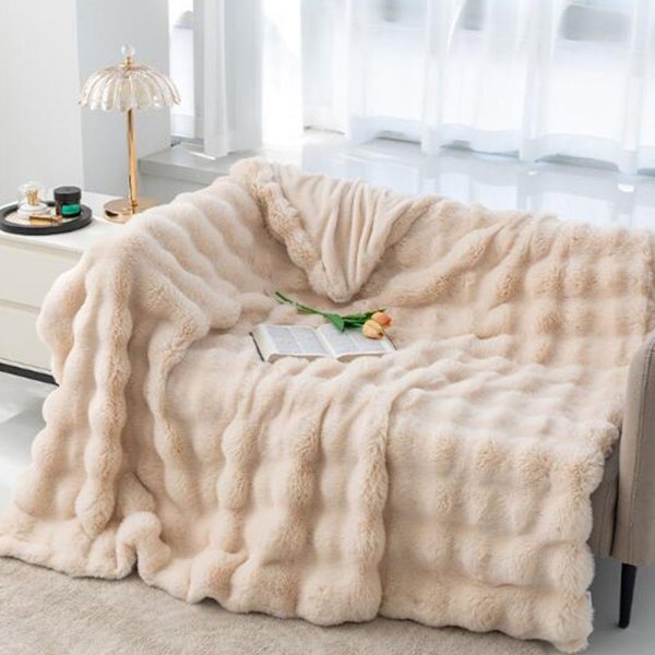 Levende tæpper, sofaplaid, fluffy plaid, mikrofiber sengetæppe, 70x100cm