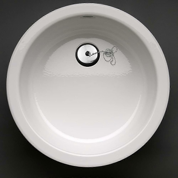 3 Stycken Diskbänksplugg Gummi med Kulkedja Badkar Köksvask Plugg 40mm för Diskbänk Handfat Badkar Svart