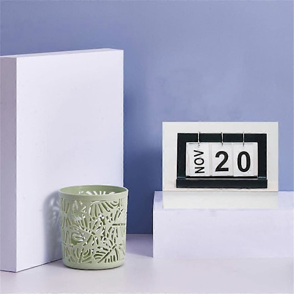 Pennekrukke Penholder Opbevaringsbørste Boks Plast Makeup Børste Opbevaringskrukke Pennekrukke Multifunktionskop til Kuglepen (10 x 10,5 cm), Grøn
