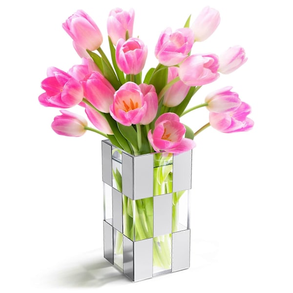 Transparent Vase for Hjemmedekorasjon 24 cm Lengde