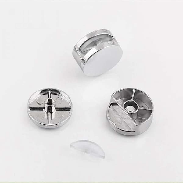 10 Stk. Zinklegering Glasclips Spejlclips Holder til 4-6mm Glas Klemme (Inklusive Tilbehør)
