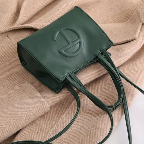 Telfar One Shoulder Messenger Bags för kvinnor Handväska green 32cm