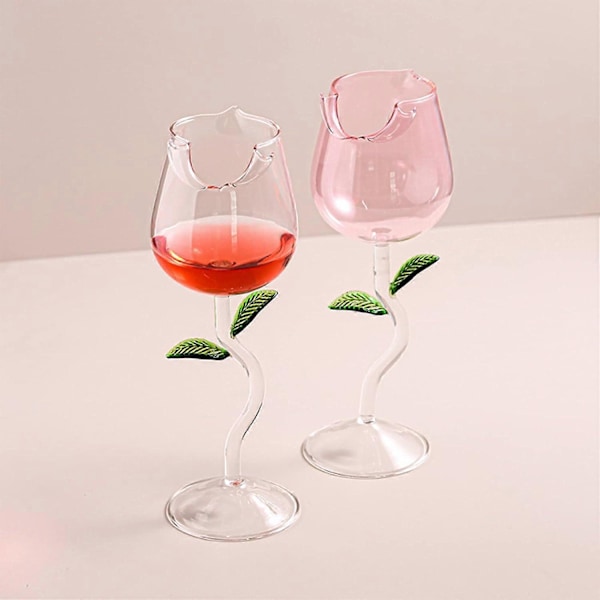 2-pack Rosglas - 150 ml Kristallglas för Cocktails