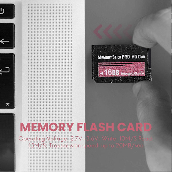16GB Memory Stick Pro Duo Flash-kort för PSP Cybershot-kamera