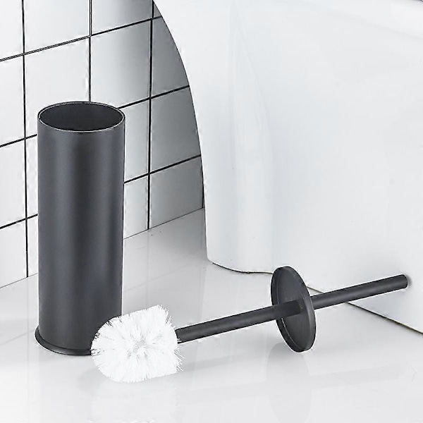 Fast WC-børstesæt, plastik, hvid