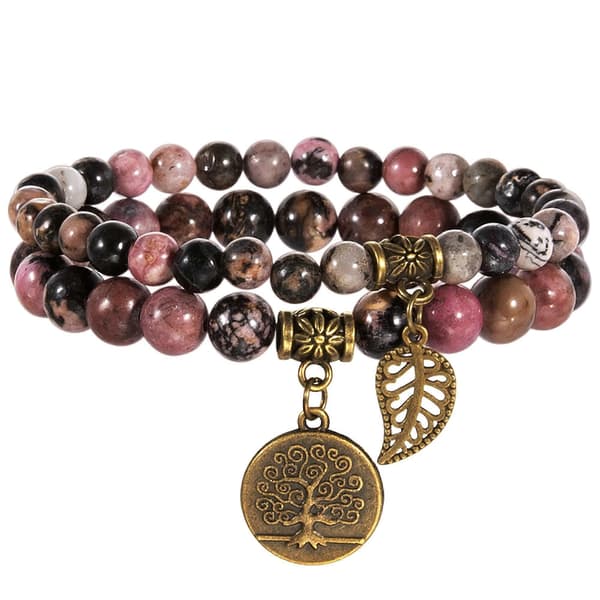 Chakraarmband för kvinnor - Lyckoarmband - Chakraarmband Äkta stenar - Ädelstenar Helande stenar