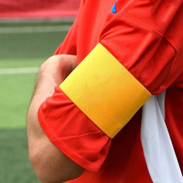 (Gul) Vuxen Lag Kaptensbindel Hög Elasticitet Halkfri Justerbar God Synlighet Fotbollsträning Lag S