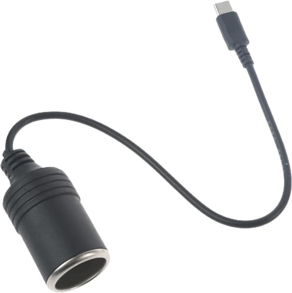 USB C PD Type C - 12V autotupakansytyttimen naarasvirtajohto