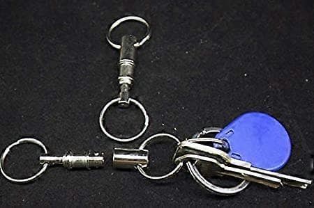 2 stk. dobbelt nøglering hurtigudløsning dobbelte spaltede ringe bælte hardware bulk pull apart aftagelig nøglering sølv nikkel kobling Sn