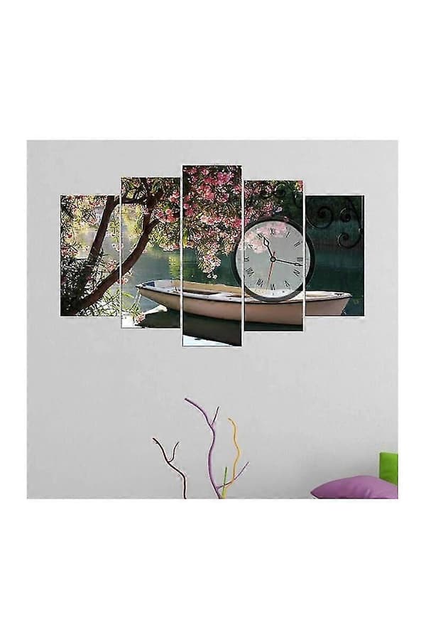 Pink Nature 5-osainen MDF-kellotaulu