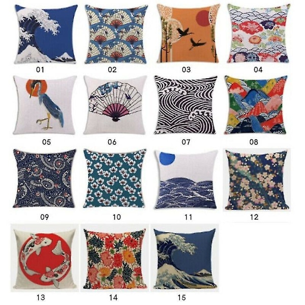 Japanske Putetrekk, Putetrekk Ukiyo Putetrekk Sofa Hjemmeinnredning-9