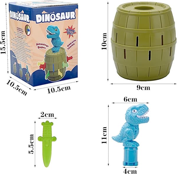 Pop Up Dinosaurlegetøj til 3-8-årige drenge og piger, klassiske pop-up brætspil til børneaction, børnefestspil, 3+ år
