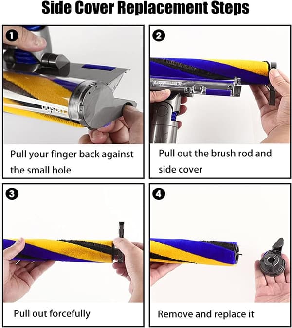 Vaihtoharjaspää Dyson Digital Slim Fluffy, V8 Slim, V12, V15 Detect Slim -rullaharjalle