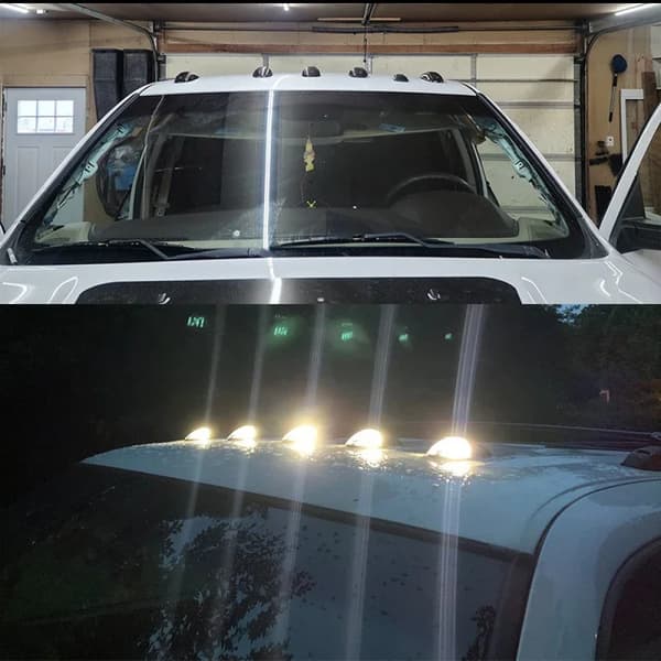 5 stk. gule LED-taklys for Ford Jeep Dodge lastebil SUV-YuJia
