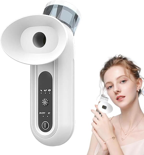 Nano øjentåge dampforstøver, mini håndholdt genopladelig, med varm kompres