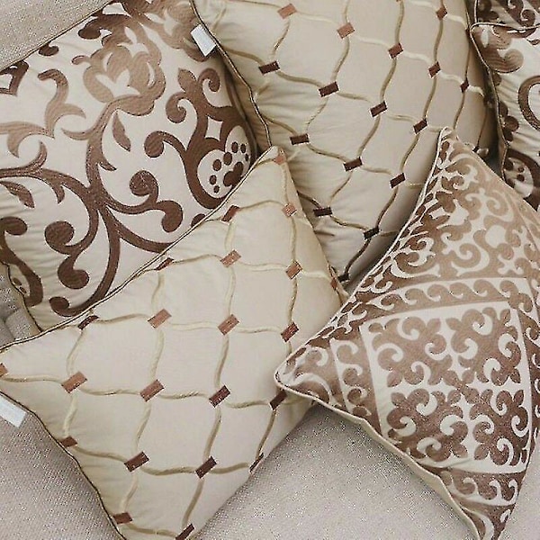 Tyynyliina Tyynynpäällinen Tekosilkki Brocade Jacquard Kukka Sohva Sängyn Sisustus-9