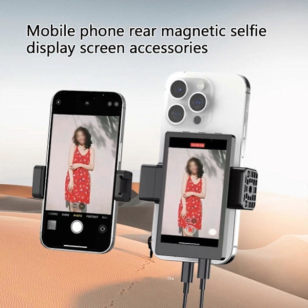 For PH01 Max Telefon Bakkamera, 3.97\" Selfie Skjerm Vlog Selfie Monitor Skjerm