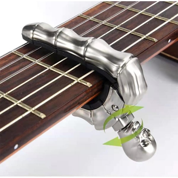Gitarrskalle för akustisk och elgitarr Skeletthuvud Ukulele Kompatibel med Banjo