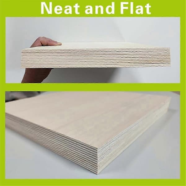 Lindetræsplader 12-pak, 12x12x1/8 tommer krydsfinerplader, 3 mm lindetræ til laserskæring, lasergravering